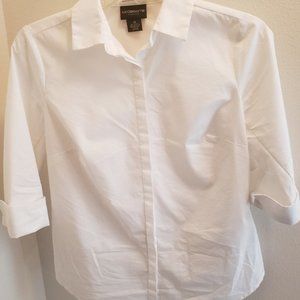 Liz Claiborne White Button Down Shirt